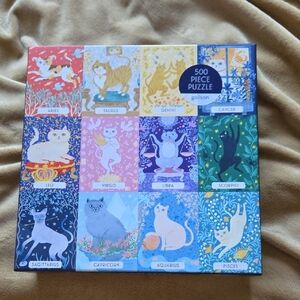 500 puzzle piece cat zodiac
